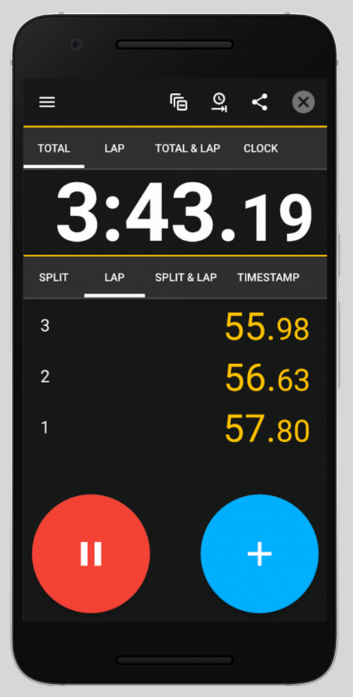 Stopwatch 2 - portrait view